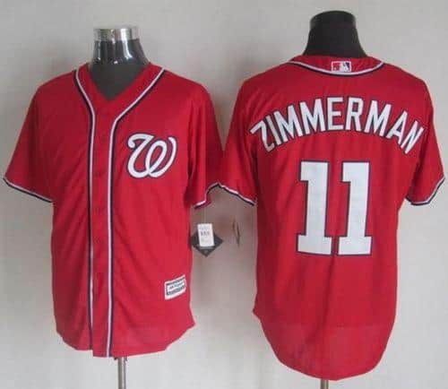 Nationals #11 Ryan Zimmerman Red New Cool Base Stitched Jersey