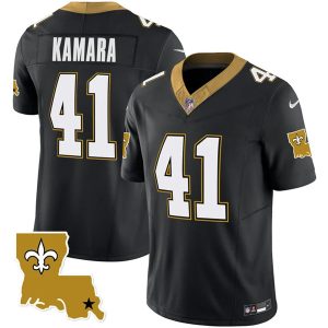 New Orleans Saints #41 Alvin Kamara Black 2023 F.U.S.E. 1987 Legacy Vapor Stitched Jersey
