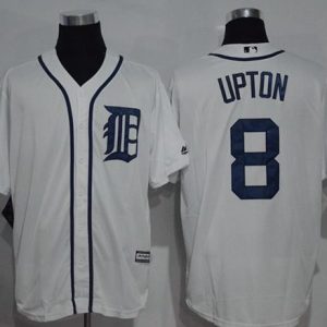 Tigers #8 Justin Upton White New Cool Base Stitched Jersey
