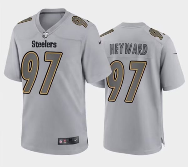 Pittsburgh Steelers #97 Cameron Heyward Gray Atmosphere Fashion Stitched Jersey