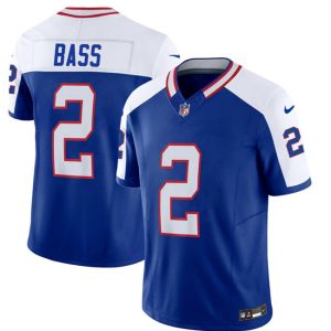 Buffalo Bills #2 Tyler Bass Blue White 2023 F.U.S.E. Throwback Vapor Untouchable Limited Stitched Jersey