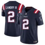 New England Patriots #2 Harold Landry III Navy 2025 F.U.S.E. With 1-Star C Patch Vapor Limited Stitched Jersey