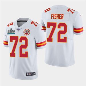 Chiefs #72 Eric Fisher White Super Bowl LIV Vapor Untouchable Limited Stitched Jersey
