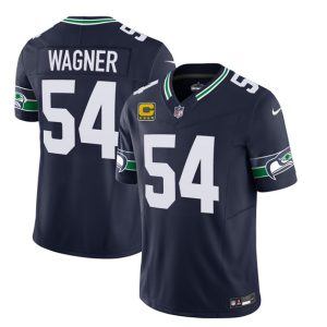 Seattle Seahawks #54 Bobby Wagner 2023 F.U.S.E. With 4-Star C Patch Navy Limited Stitched Jersey