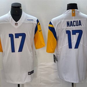 Los Angeles Rams #17 Puka Nacua White Vapor Untouchable Limited Stitched Jersey