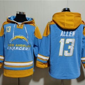 Los Angeles Chargers #13 Keenan Allen Blue Ageless Must-Have Lace-Up Pullover Hoodie