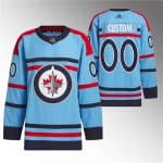 Winnipeg Jets Custom Light Blue Anniversary Primegreen Stitched Jersey