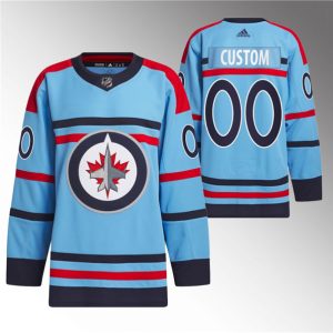 Winnipeg Jets Custom Light Blue Anniversary Primegreen Stitched Jersey