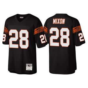 Cincinnati Bengals #28 Joe Mixon Black Throwback Legacy Stitched Jersey