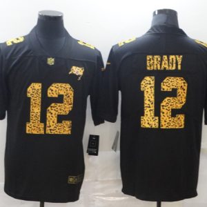 Tampa Bay Buccaneers #12 Tom Brady 2020 Black Leopard Print Fashion Limited Stitched Jersey