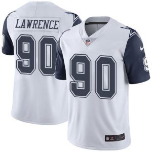 Cowboys #90 Demarcus Lawrence White Stitched Limited Rush Nike Jersey