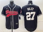 Atlanta Braves #27 Austin Riley Black Cool Base Stitched Jersey