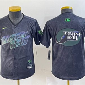 Tampa Bay Rays Team Big Logo Charcoal 2024 City Connect Limited Stitched Jersey