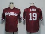 Mitchell And Ness 1991 Phillies #19 John Kruk Red Stitched Jersey
