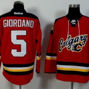 Flames #5 Mark Giordano Red Alternate Stitched Jersey
