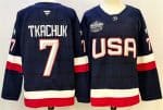 USA #7 Keith Tkachuk Navy 2025 4 Nations Face-Off Stitched Jersey