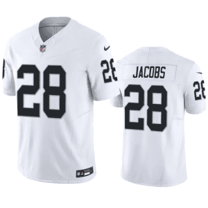 Las Vegas Raiders #28 Josh Jacobs White 2023 F.U.S.E Vapor Untouchable Stitched Jersey