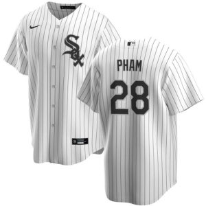 Chicago White Sox #28 Tommy Pham White Cool Base Stitched Jersey
