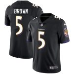 Baltimore Ravens #5 Marquise Brown Black Stitched Football Jersey