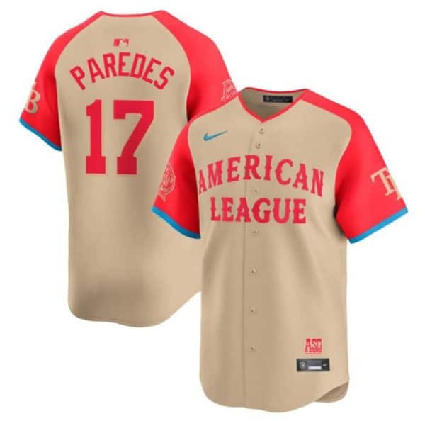 American League #17 Isaac Paredes Cream 2024 All-Star Limited Stitched Jersey