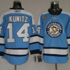 Penguins #14 Chris Kunitz Stitched Blue Jersey