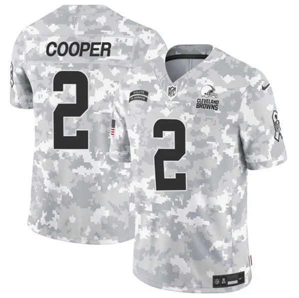 Cleveland Browns #2 Amari Cooper Arctic Camo 2024 F.U.S.E. Salute To Service Limited Stitched Jersey