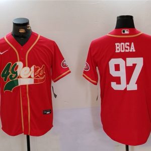 San Francisco 49ers #97 Nick Bosa Red Mexico With Patch Stitched Jersey