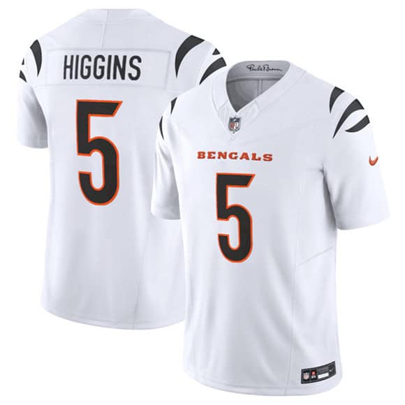 Cincinnati Bengals #5 Tee Higgins White F.U.S.E. Vapor Untouchable Limited Football Stitched Jersey