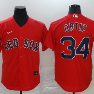 Boston Red Sox #34 David Ortiz Red Cool Base Stitched Jersey