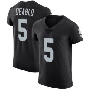 Las Vegas Raiders #5 Divine Deablo Black Vapor Untouchable Limited Stitched Jersey