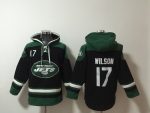 New York Jets #17 Garrett Wilson Black Ageless Must-Have Lace-Up Pullover Hoodie
