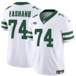 New York Jets #74 Olu Fashanu White 2024 F.U.S.E. With Draft Patch Vapor Limited Stitched Jersey