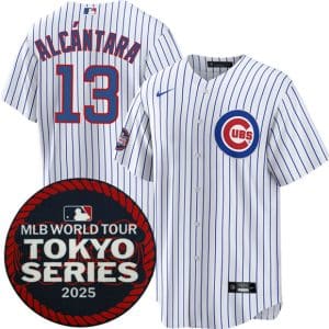 Chicago Cubs #13 Kevin Alc¨¢ntara White 2025 World Tour: Tokyo Series Home Stitched Jersey