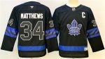Toronto Maple Leafs #34 Auston Matthews Black 2024-25 Alternate With C Patch Stitched Jersey