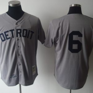 Mitchell And Ness 1968 Tigers #6 Al Kaline Grey Stitched Jersey