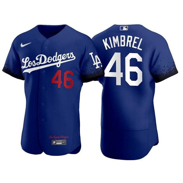 Los Angeles Dodgers #46 Craig Kimbrel Royal City Connect Flex Base Stitched Jersey