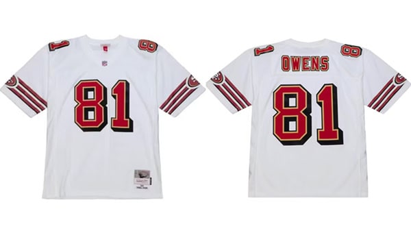 San Francisco 49ers #81 Terrell Owens White 1996 Stitched Jersey