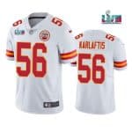 Kansas City Chiefs #56 George Karlaftis White Super Bowl LVII Patch Vapor Untouchable Limited Stitched Jersey