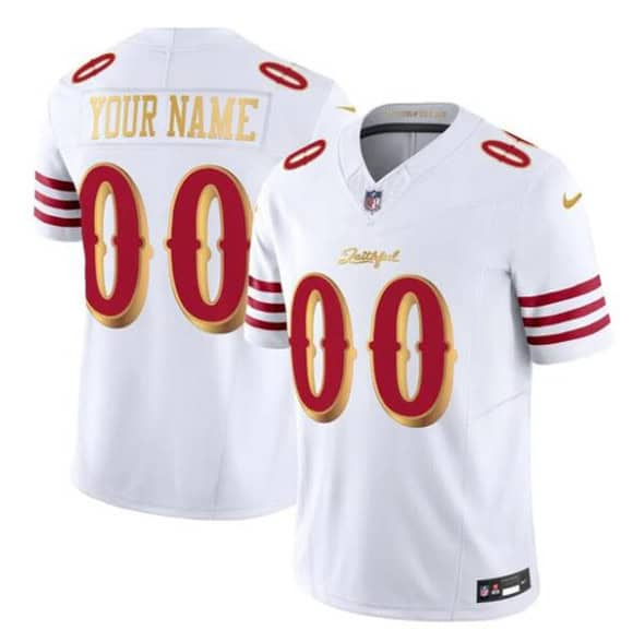 San Francisco 49ers Custom White Gold 2025 F.U.S.E. ¡°Rivalries¡± Vapor Limited Stitched Jersey