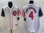 Chicago Cubs #4 Pete Crow-Armstrong White 2025 Independence Day Vapor Premier Limited Stitched Jersey
