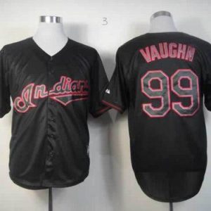 Indians #99 Ricky Vaughn Black Fashion Stitched Jersey