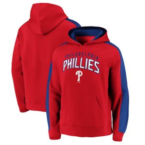 Philadelphia Phillies Red Game Time Arch Pullover Hoodie Pullover Hoodie