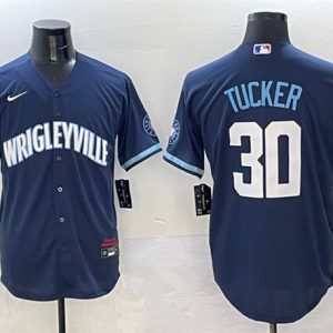 Chicago Cubs #30 Kyle Tucker Navy City Connect Stitched Jersey
