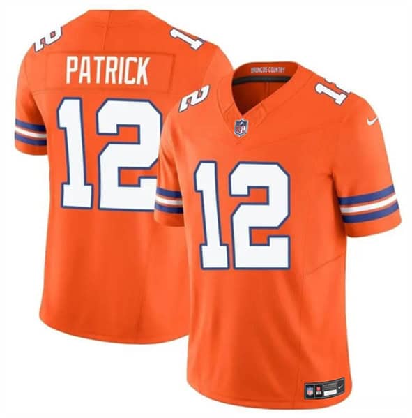 Denver Broncos #12 Tim Patrick Orange F.U.S.E. Mile High Collection 1977 Throwback Vapor Limited Stitched Jersey