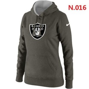 Oakland Raiders Logo Pullover Hoodie Dakr Grey