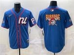 National League Pittsburgh Pirates Team Big Logo Blue 2025 All-Star Edition Limited Stitched Jersey
