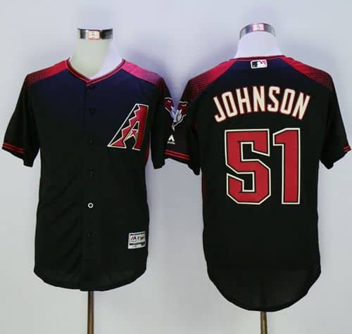 Diamondbacks #51 Randy Johnson Black Brick New Cool Base Stitched Jersey