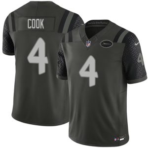 New York Jets #4 Brady Cook Black 2025 F.U.S.E. ¡°Rivalries¡± Vapor Limited Football Stitched Jersey