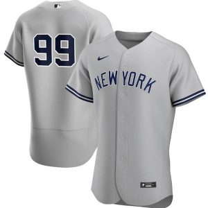 New York Yankees Grey #99 Aaron Judge Flex Base Stitched Jersey