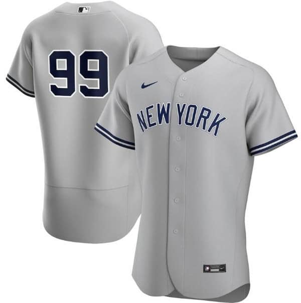 New York Yankees Grey #99 Aaron Judge Flex Base Stitched Jersey